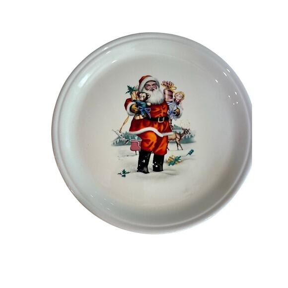 Vintage Barratt's Staffordshire England Barratts Collector Christmas Plate Santa - Picture 3 of 4